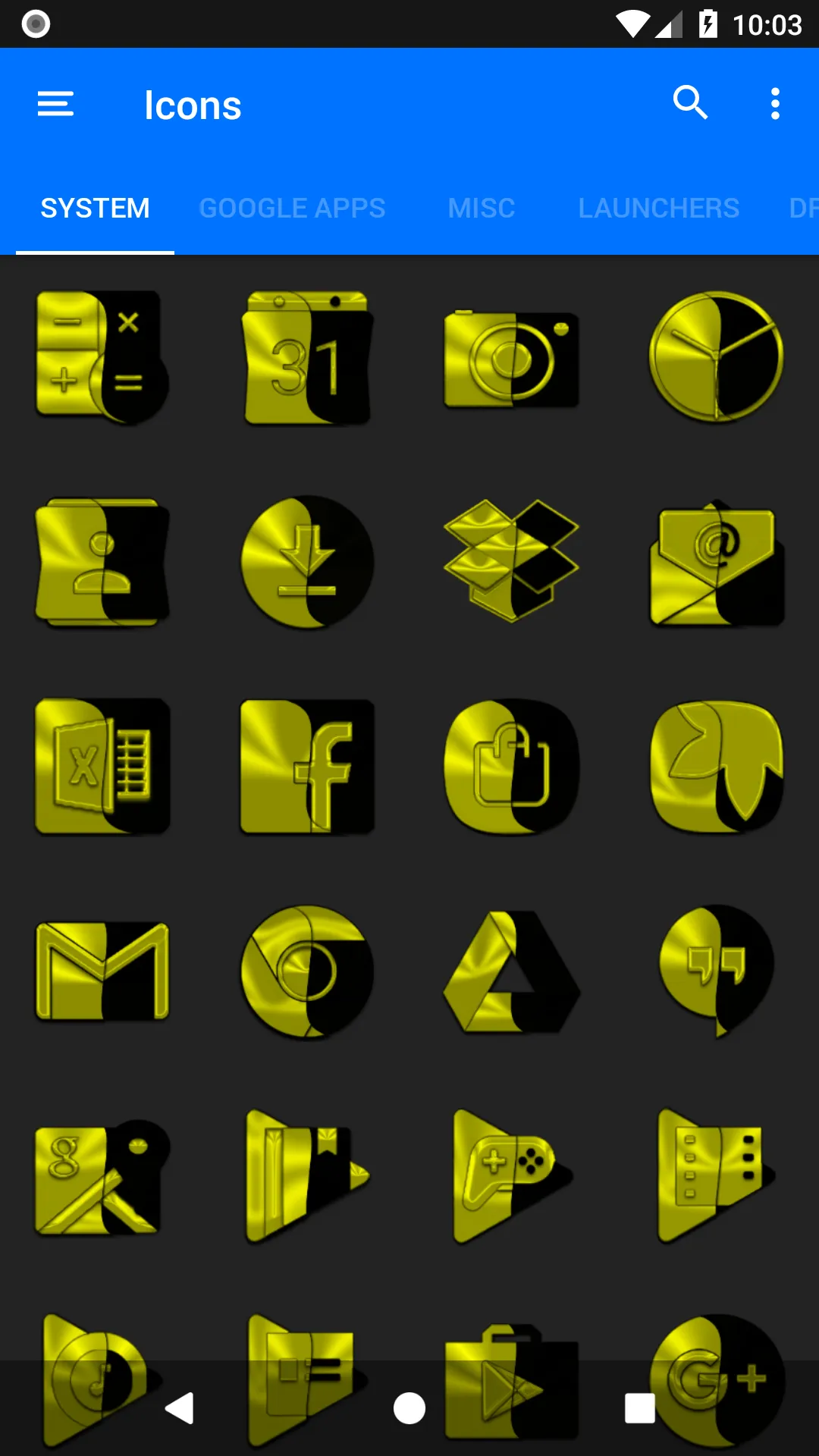 Wicked Yellow Icon Pack | Indus Appstore | Screenshot