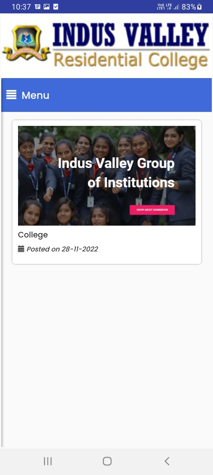 Indus Valley College | Indus Appstore | Screenshot