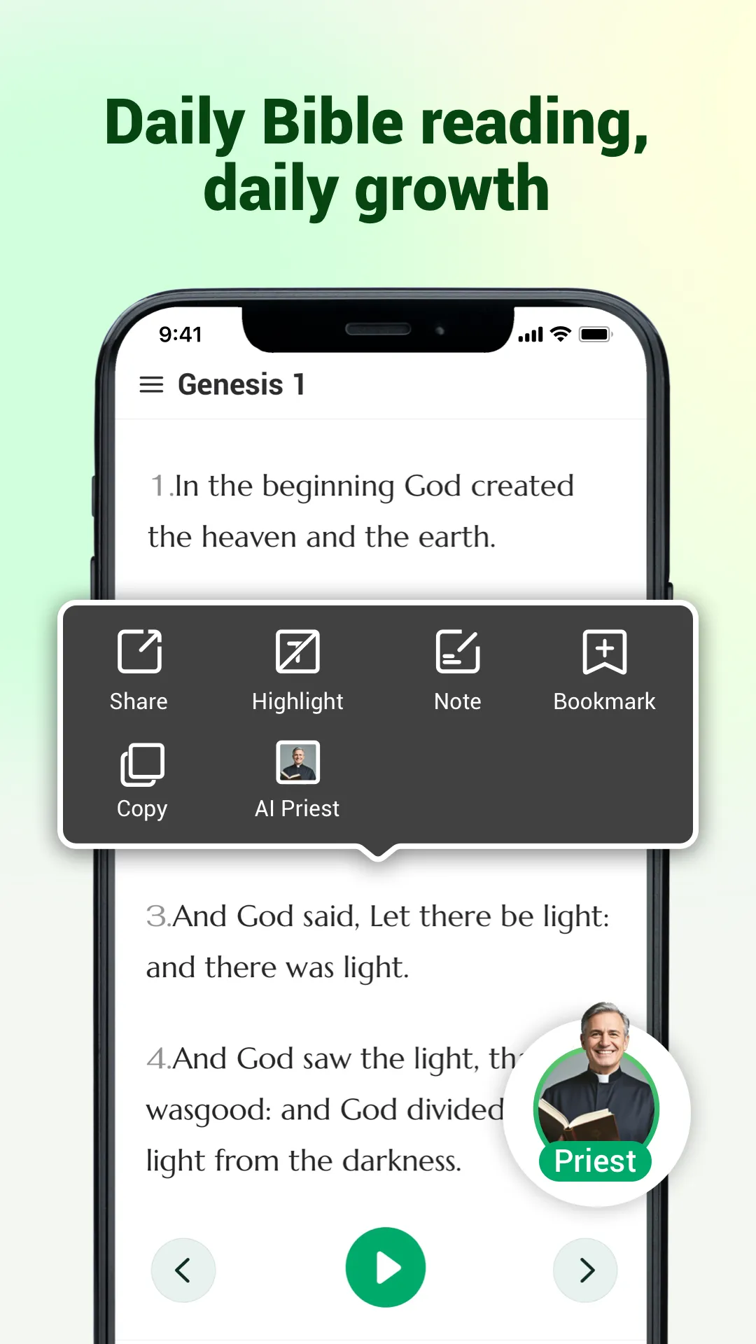 Bible - Pray + Verse + Audio | Indus Appstore | Screenshot