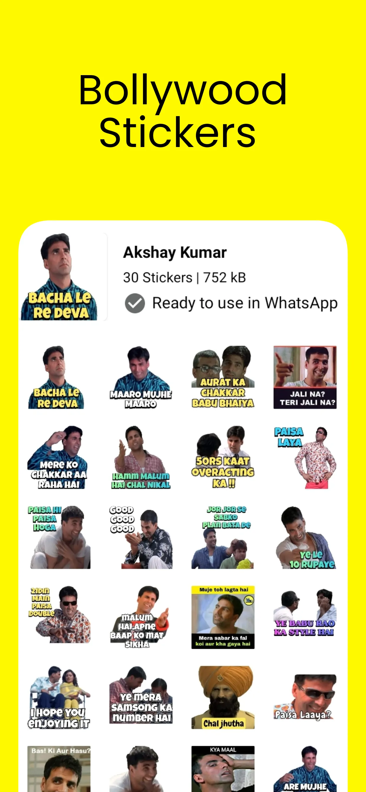 Bollywood Stickers : WASticker | Indus Appstore | Screenshot