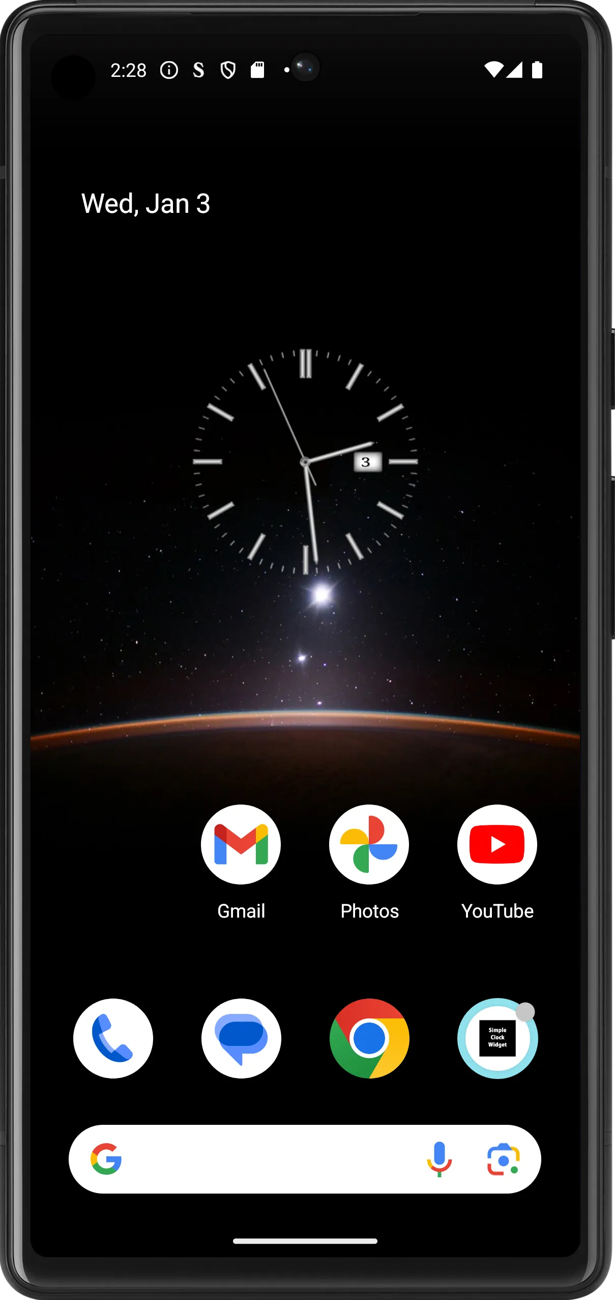 Simple Clock Widget | Indus Appstore | Screenshot