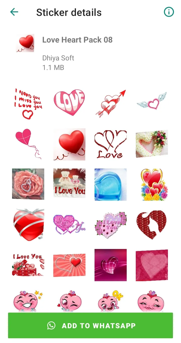 Love Heart Stickers for WA | Indus Appstore | Screenshot