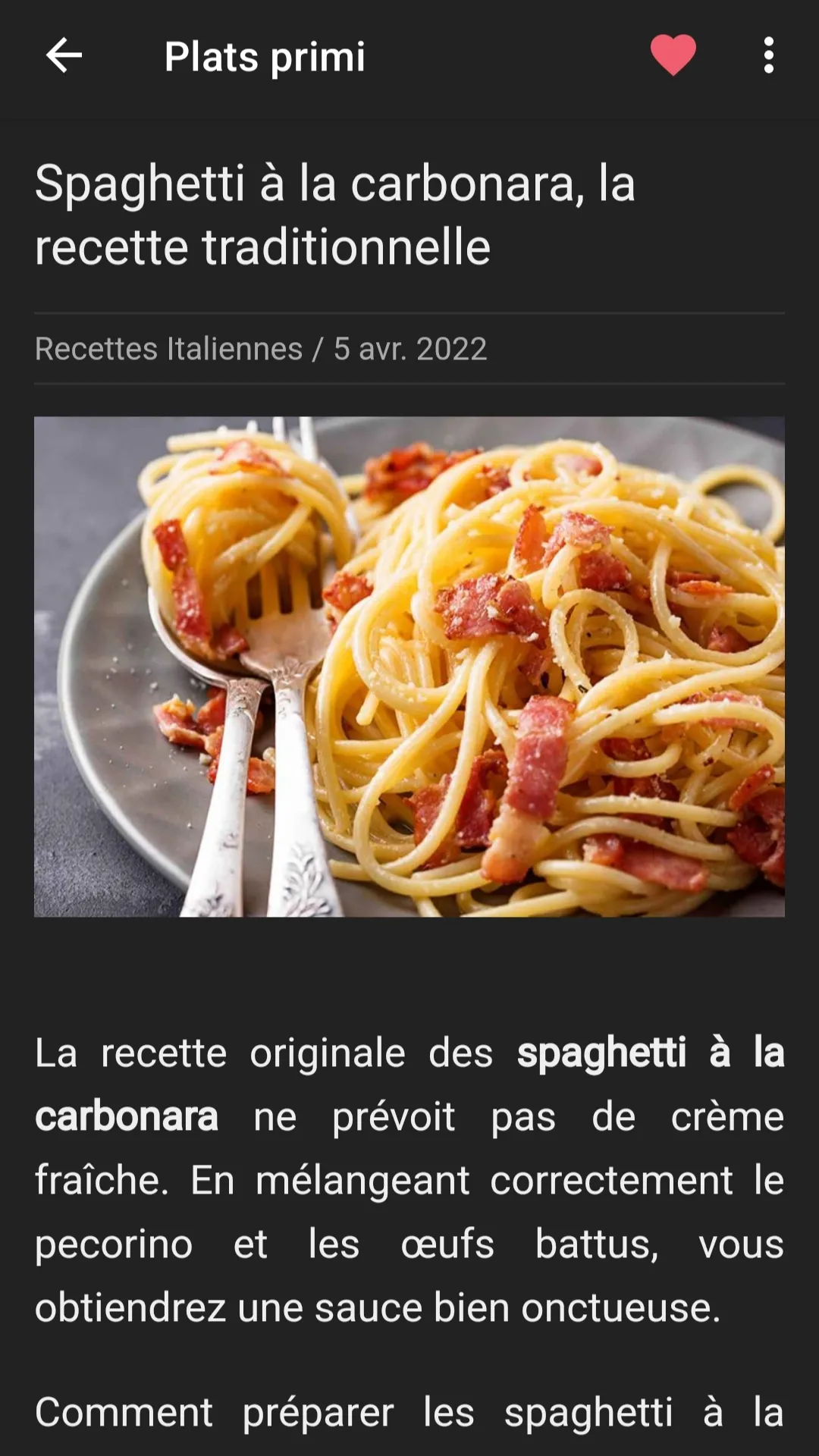 Recettes Italiennes | Indus Appstore | Screenshot