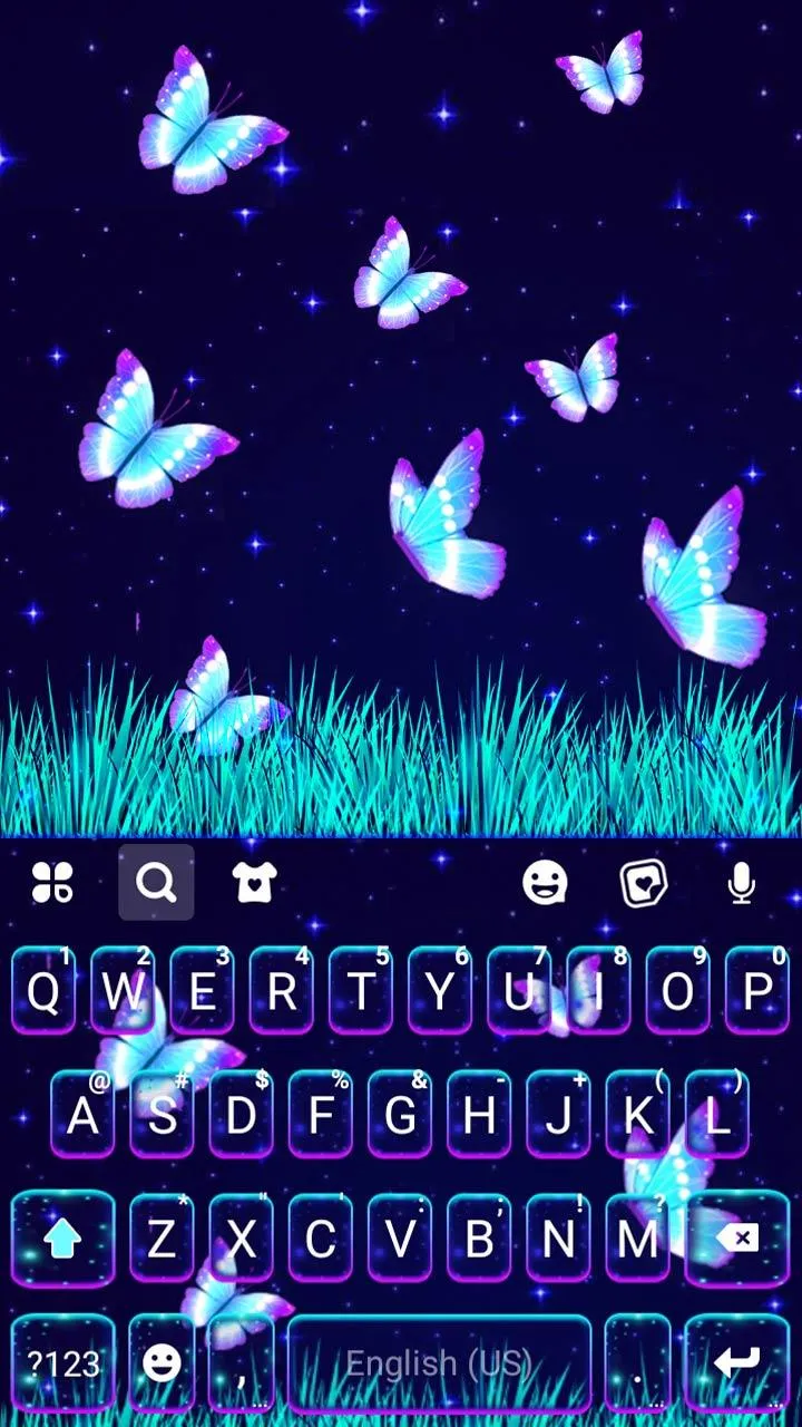 Neon Butterflies Theme | Indus Appstore | Screenshot