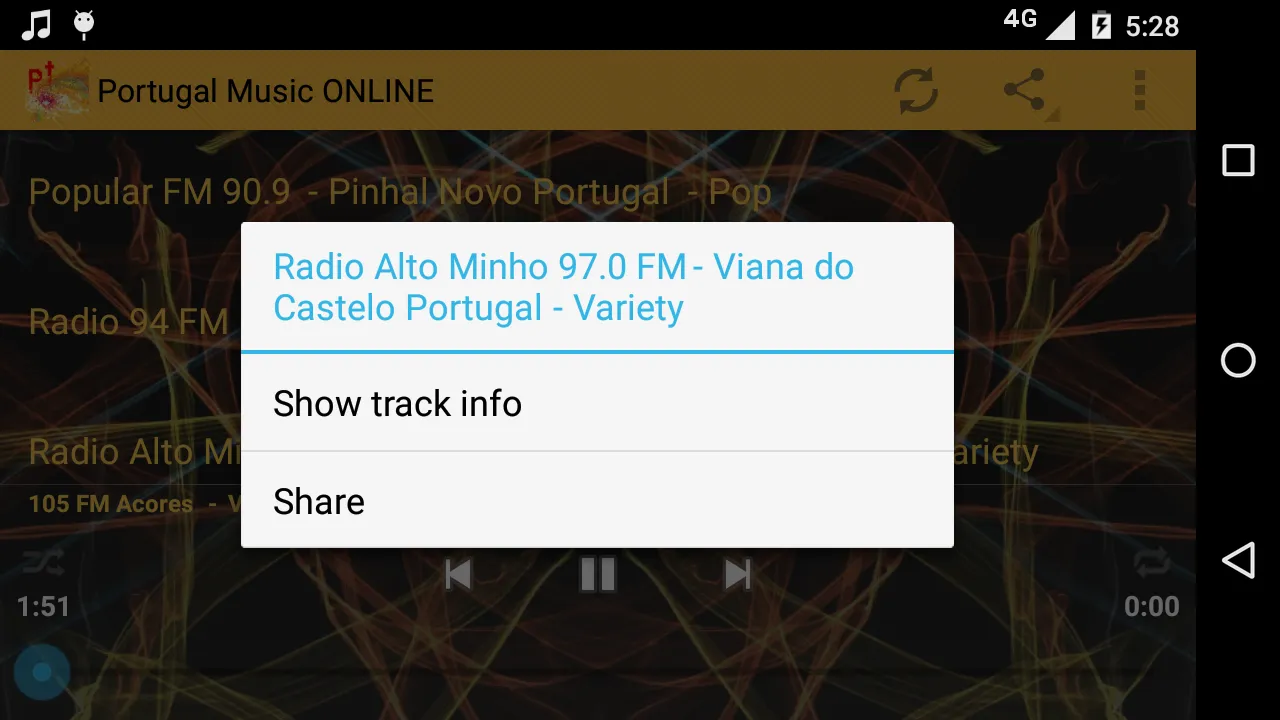 Portugal Music ONLINE | Indus Appstore | Screenshot