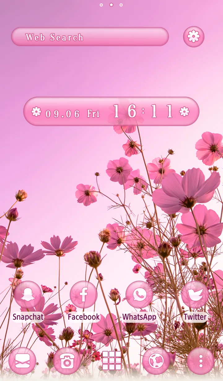 Pastel Pink Cosmos Theme | Indus Appstore | Screenshot