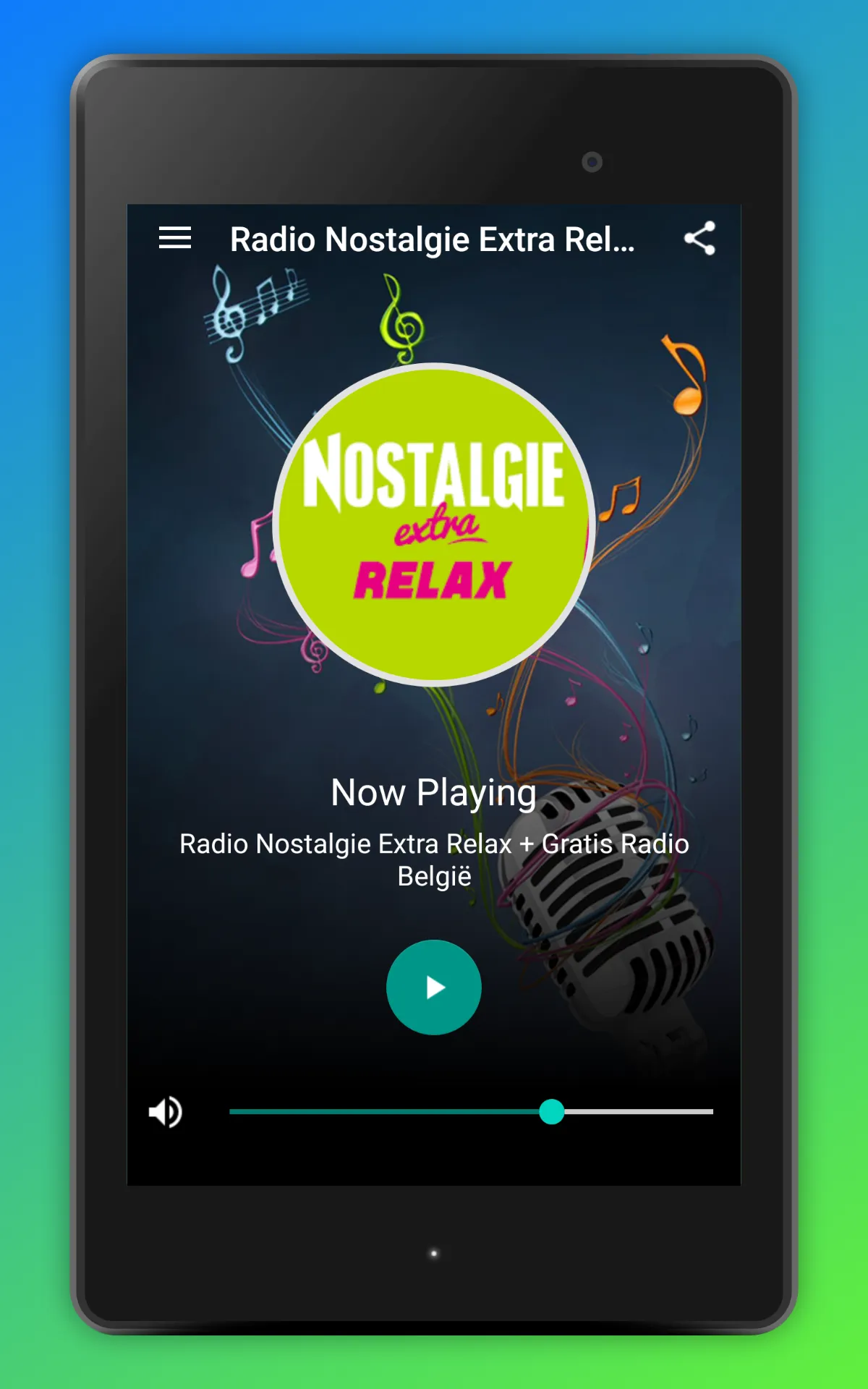 Radio Nostalgie Extra Relax FM | Indus Appstore | Screenshot