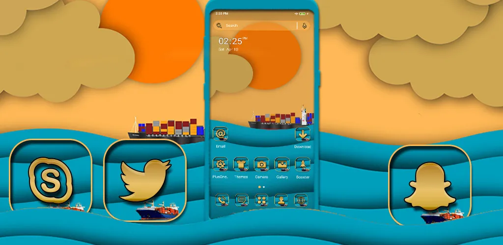 Sunrise Ocean Vector Theme | Indus Appstore | Screenshot