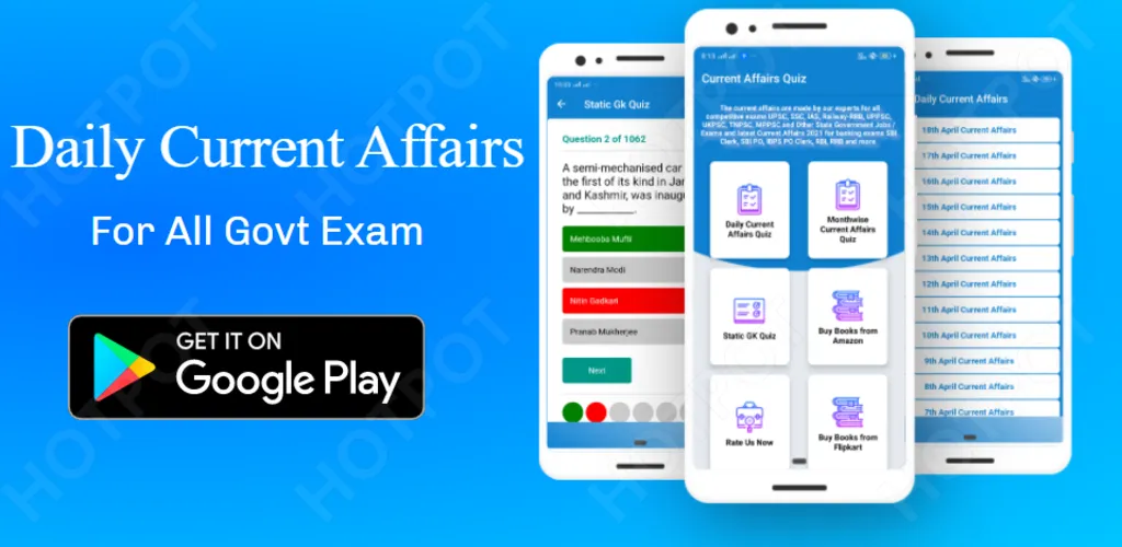 Daily Current Affair Quiz 2023 | Indus Appstore | Screenshot