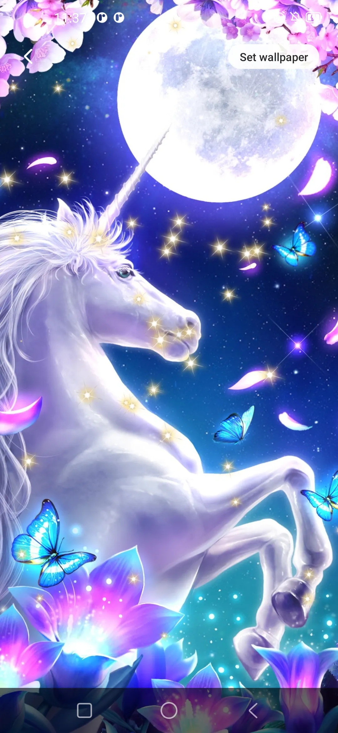 Unicorn Live Wallpaper Glitter | Indus Appstore | Screenshot