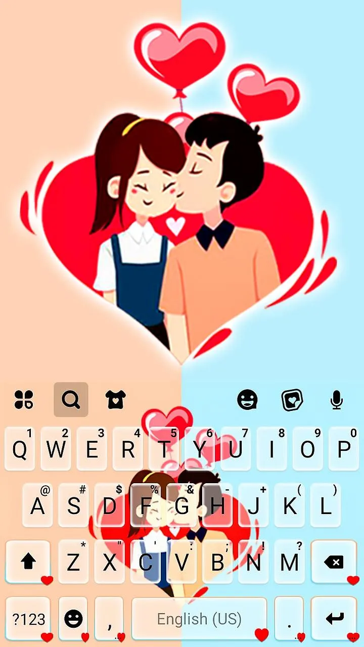 Lover Kiss Keyboard Theme | Indus Appstore | Screenshot