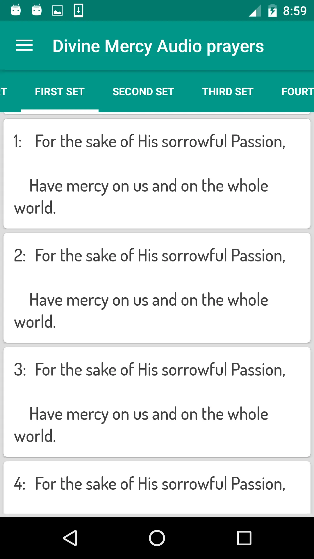 Divine Mercy Audio Prayers | Indus Appstore | Screenshot