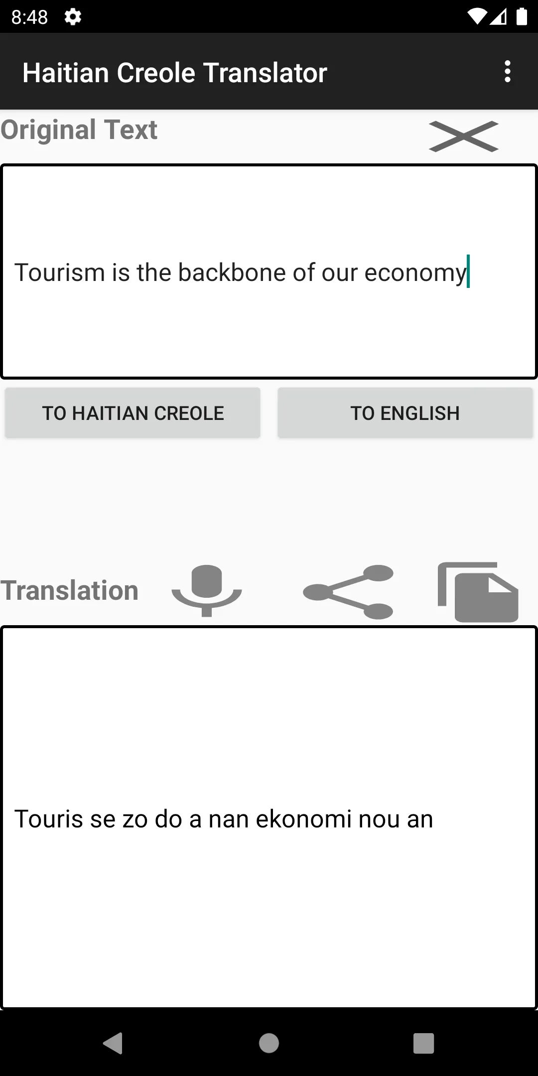 Haitian Creole Translator | Indus Appstore | Screenshot