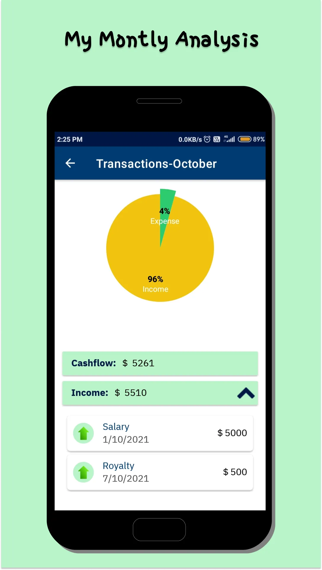 Personal Money Manager:Monthly | Indus Appstore | Screenshot