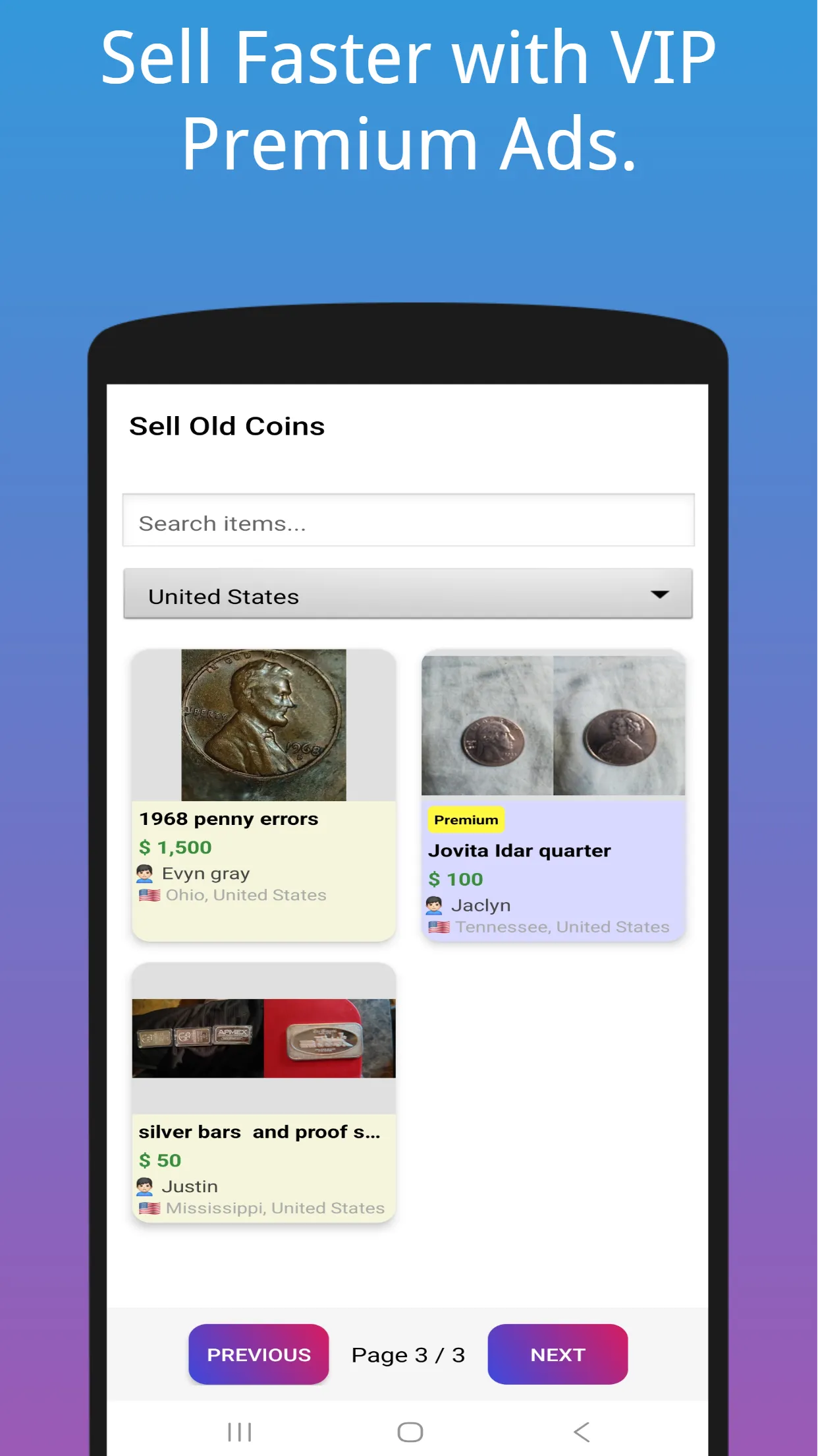 Sell old coins online | Indus Appstore | Screenshot