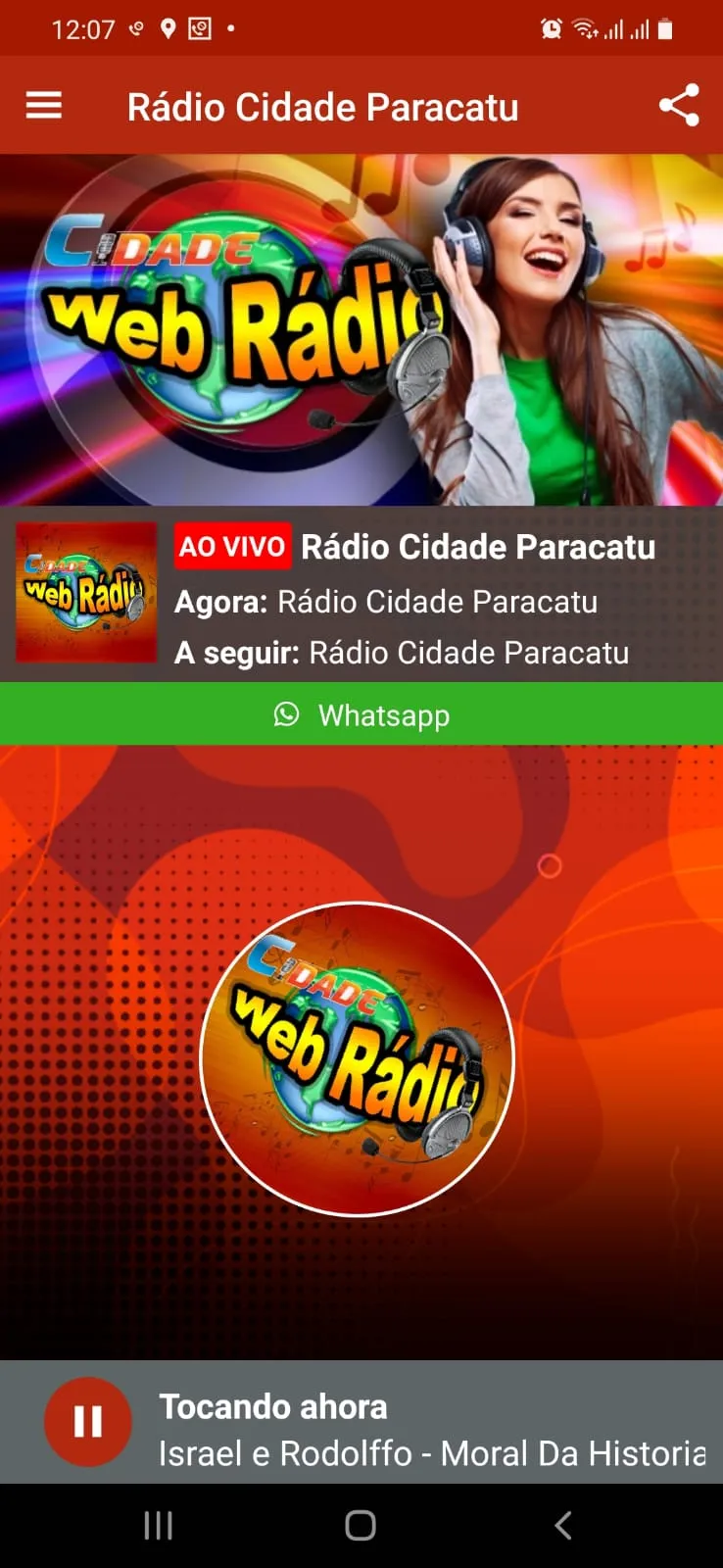 Web Rádio Cidade Paracatu | Indus Appstore | Screenshot