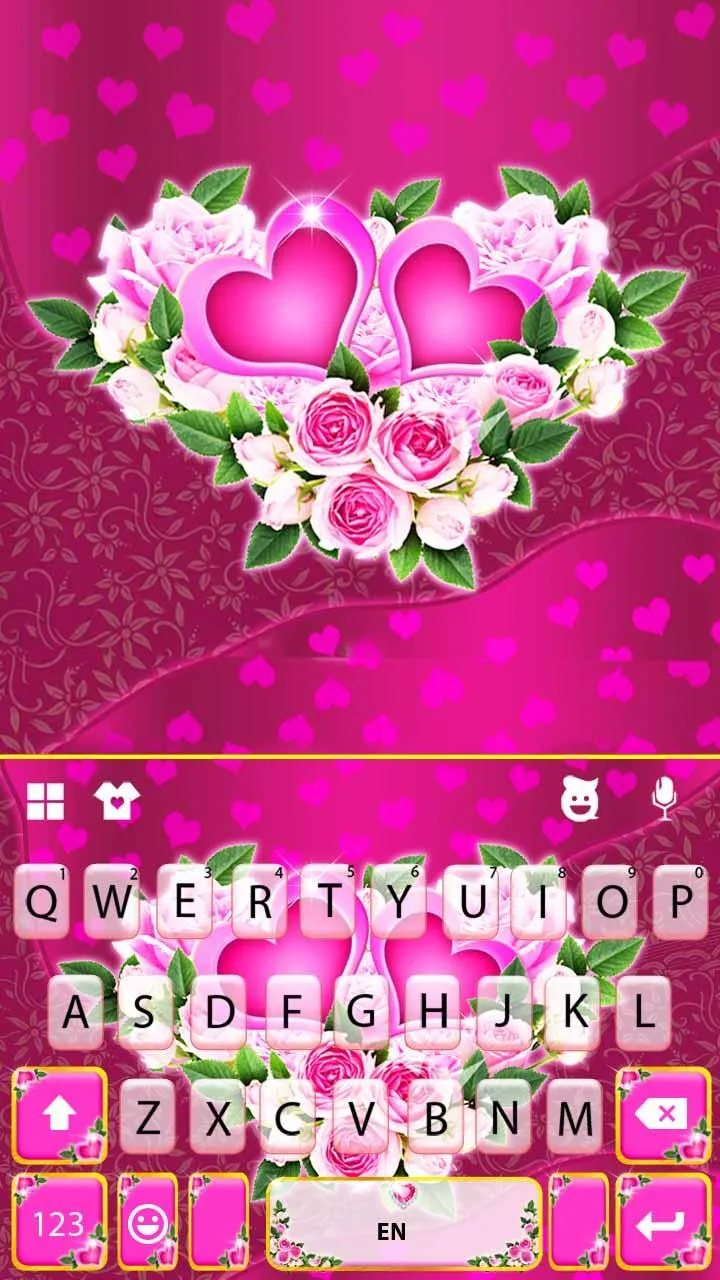 Pink Rose Flower Theme | Indus Appstore | Screenshot