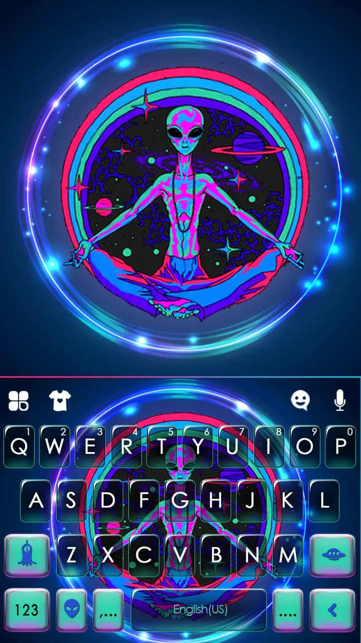 Weird Alien Keyboard Backgroun | Indus Appstore | Screenshot