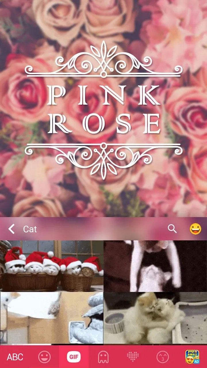 Pink Rose Keyboard - rose keyb | Indus Appstore | Screenshot