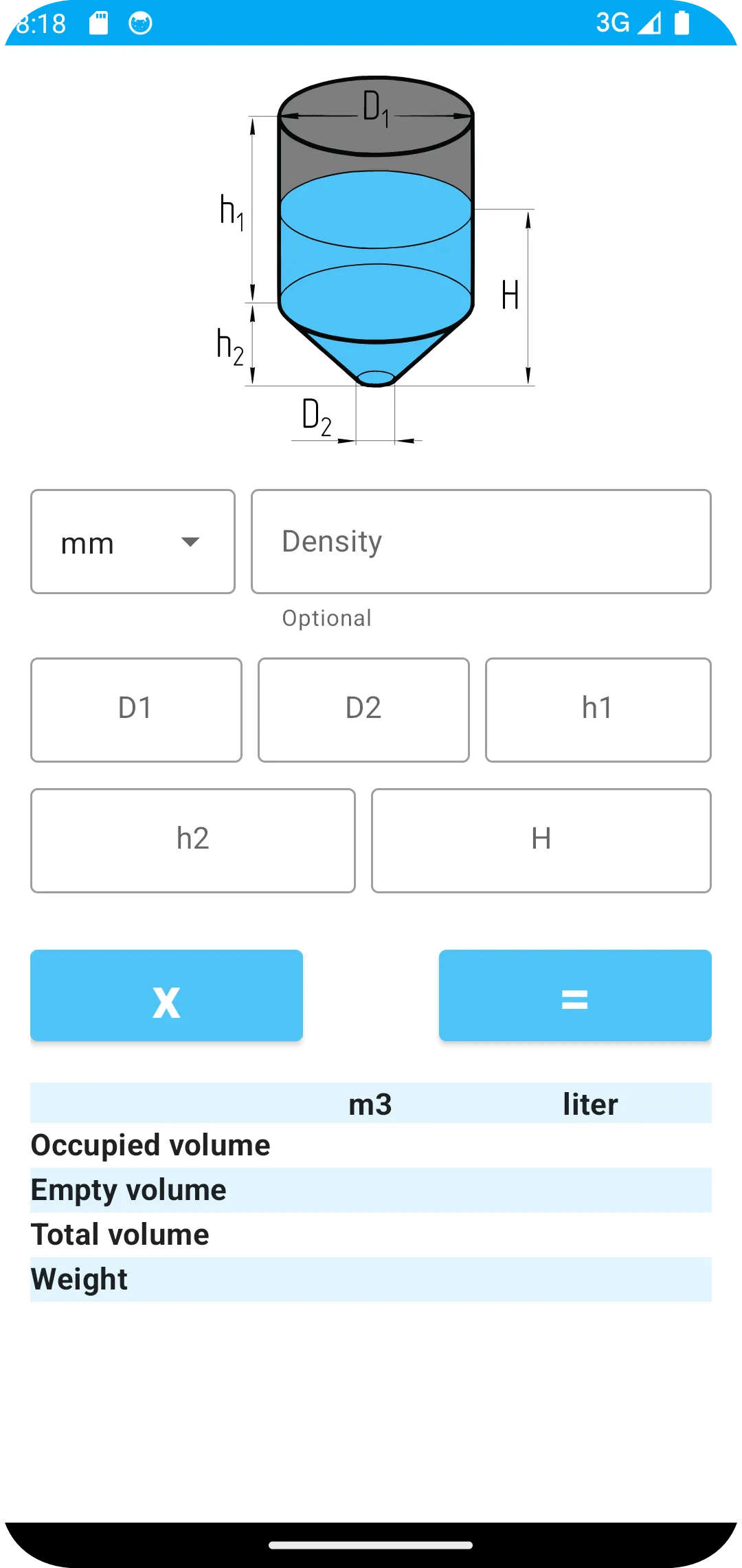 Tank Volume Calculator | Indus Appstore | Screenshot