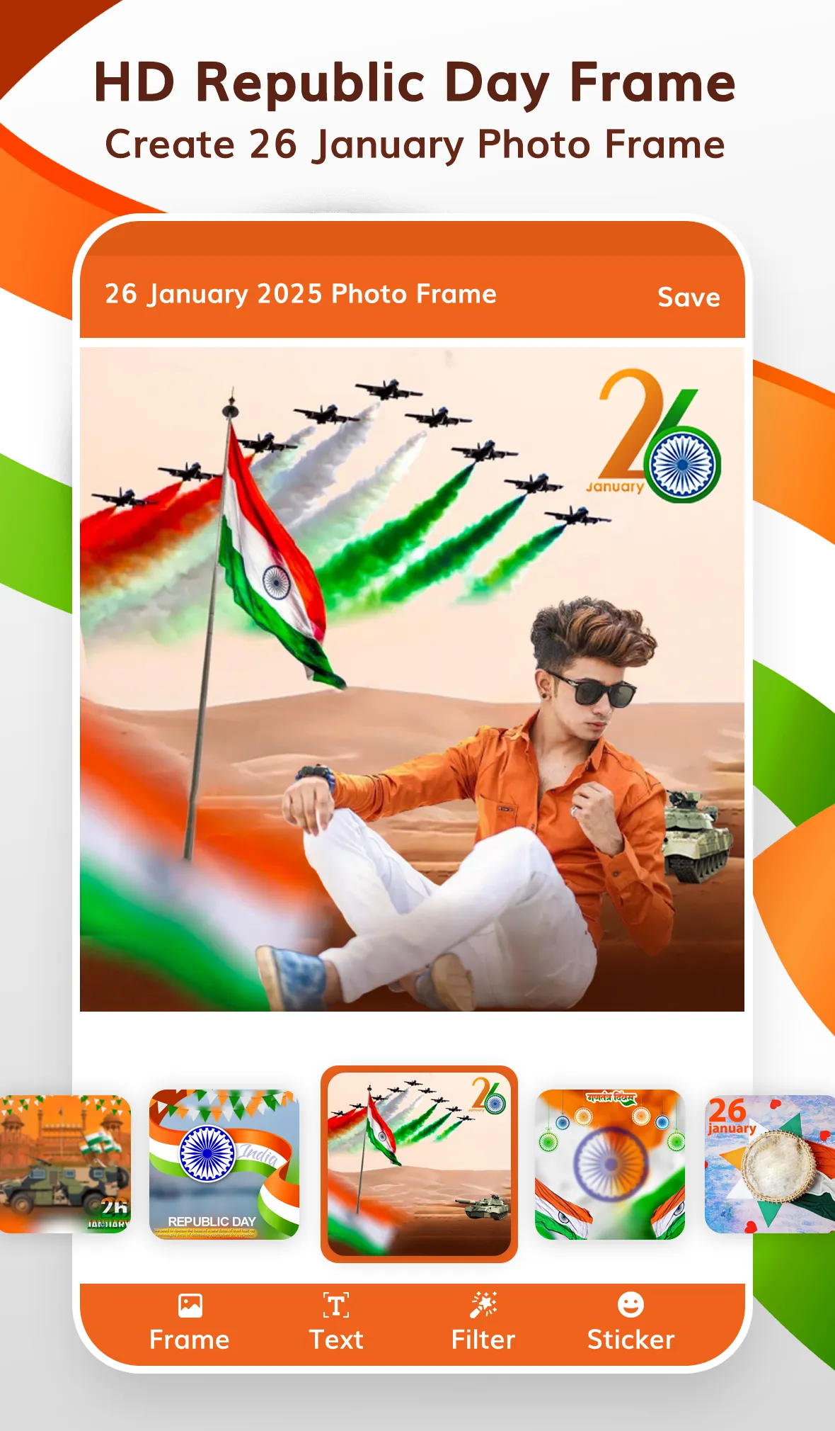 Happy Republic Day Photo Frame | Indus Appstore | Screenshot