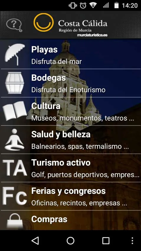 Turismo Región de Murcia | Indus Appstore | Screenshot