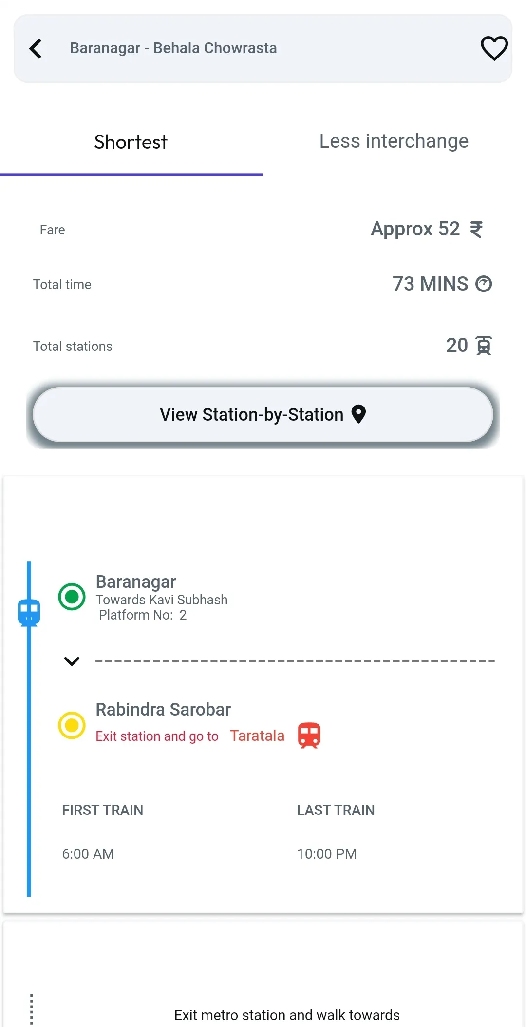 Kolkata metro map timing fare | Indus Appstore | Screenshot