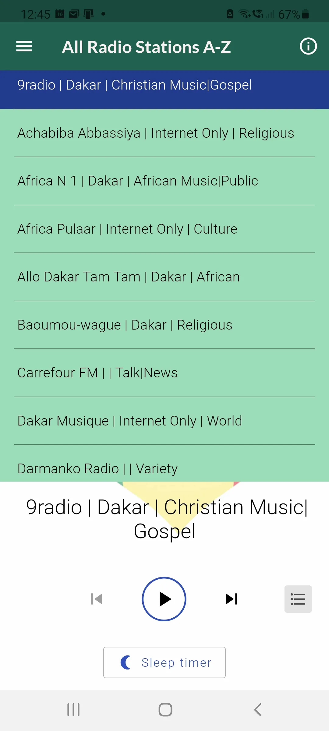 Senegal Radio Stations | Indus Appstore | Screenshot