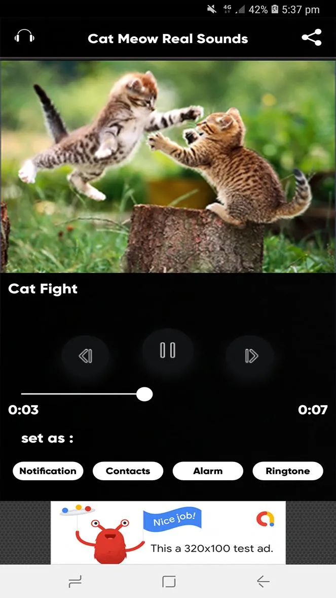 Cat Meow Real Sounds | Indus Appstore | Screenshot