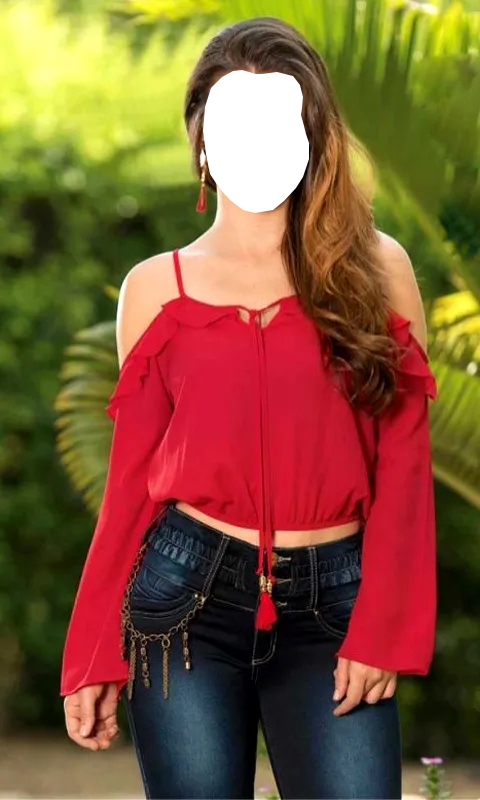 Women Crop Shoulder Photo Suit | Indus Appstore | Screenshot