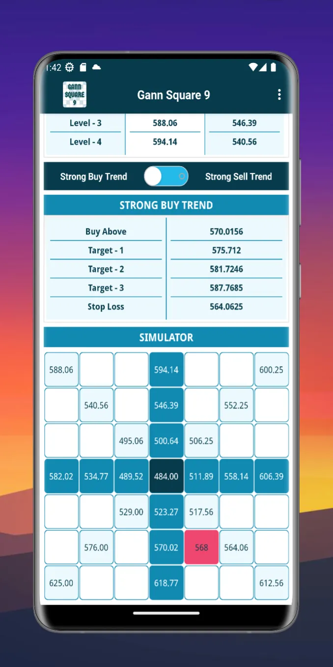 Gann Square 9 Calculator | Indus Appstore | Screenshot