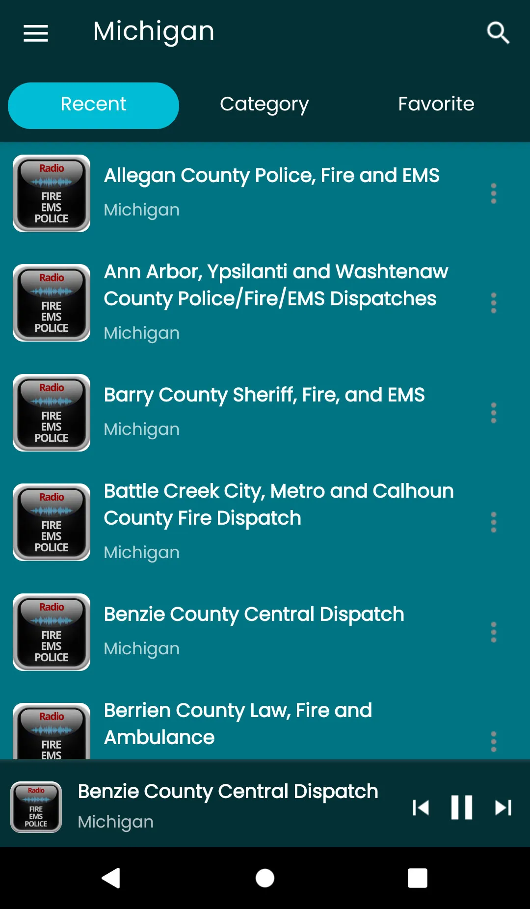 Michigan, scanner radios | Indus Appstore | Screenshot