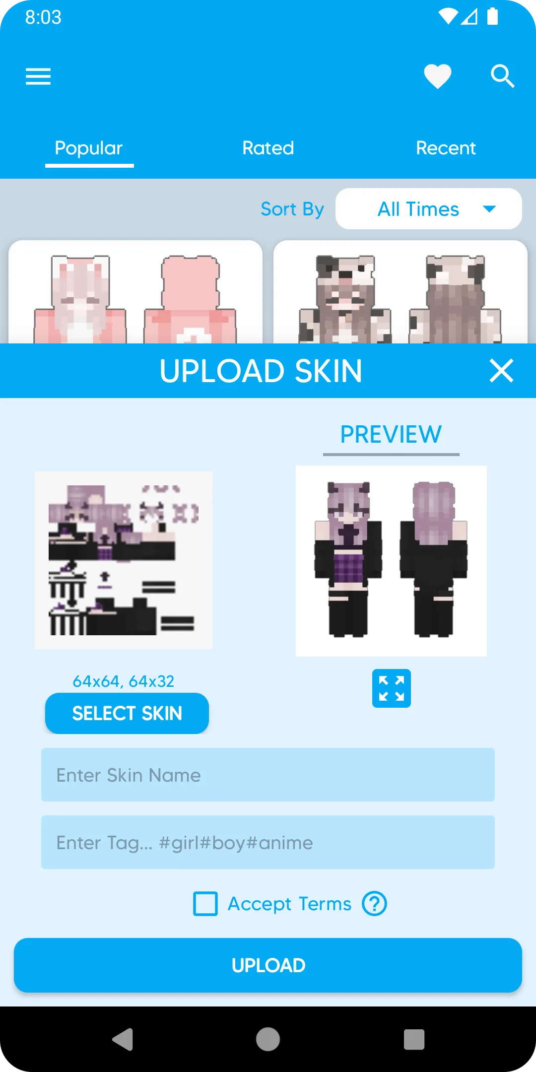 Aesthetic Skins for Minecraft | Indus Appstore | Screenshot