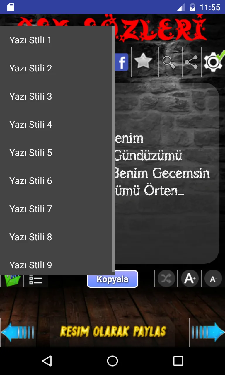 Aşk Sözleri 5000 | Indus Appstore | Screenshot