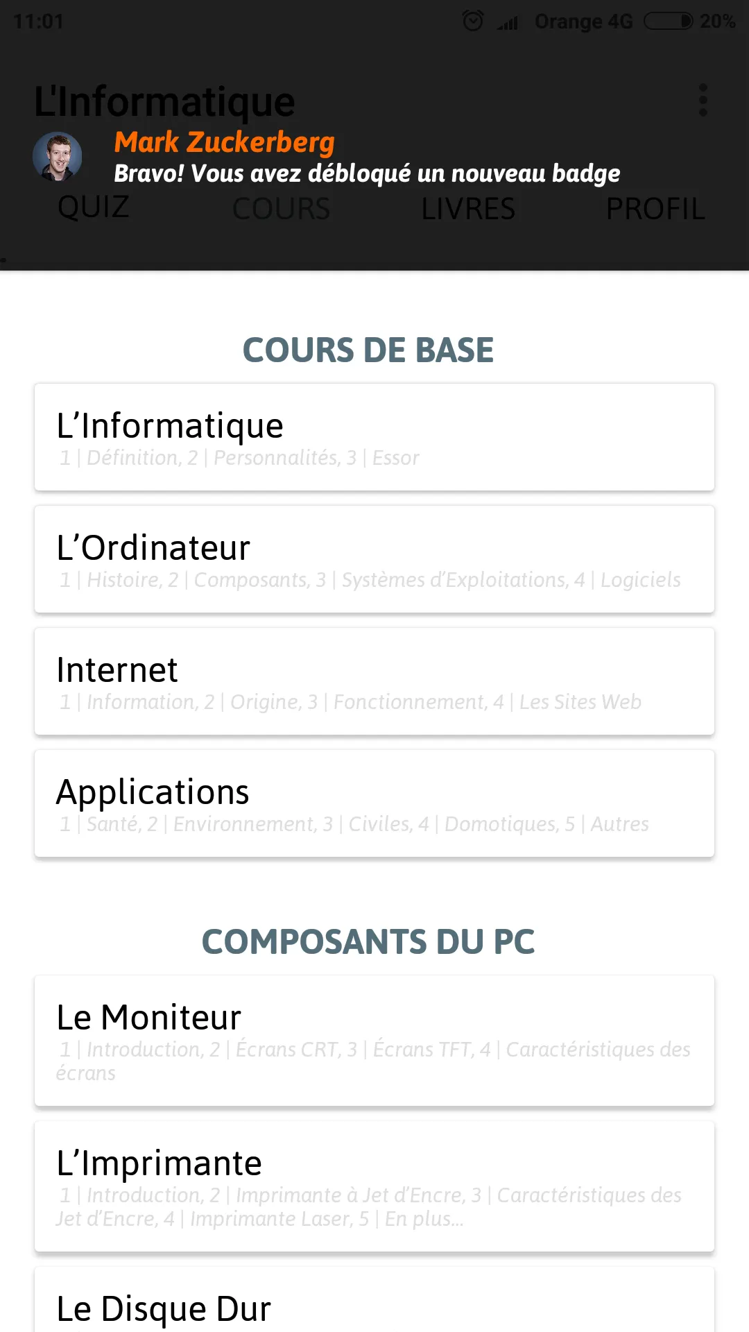 Apprendre: Informatique & Dev | Indus Appstore | Screenshot