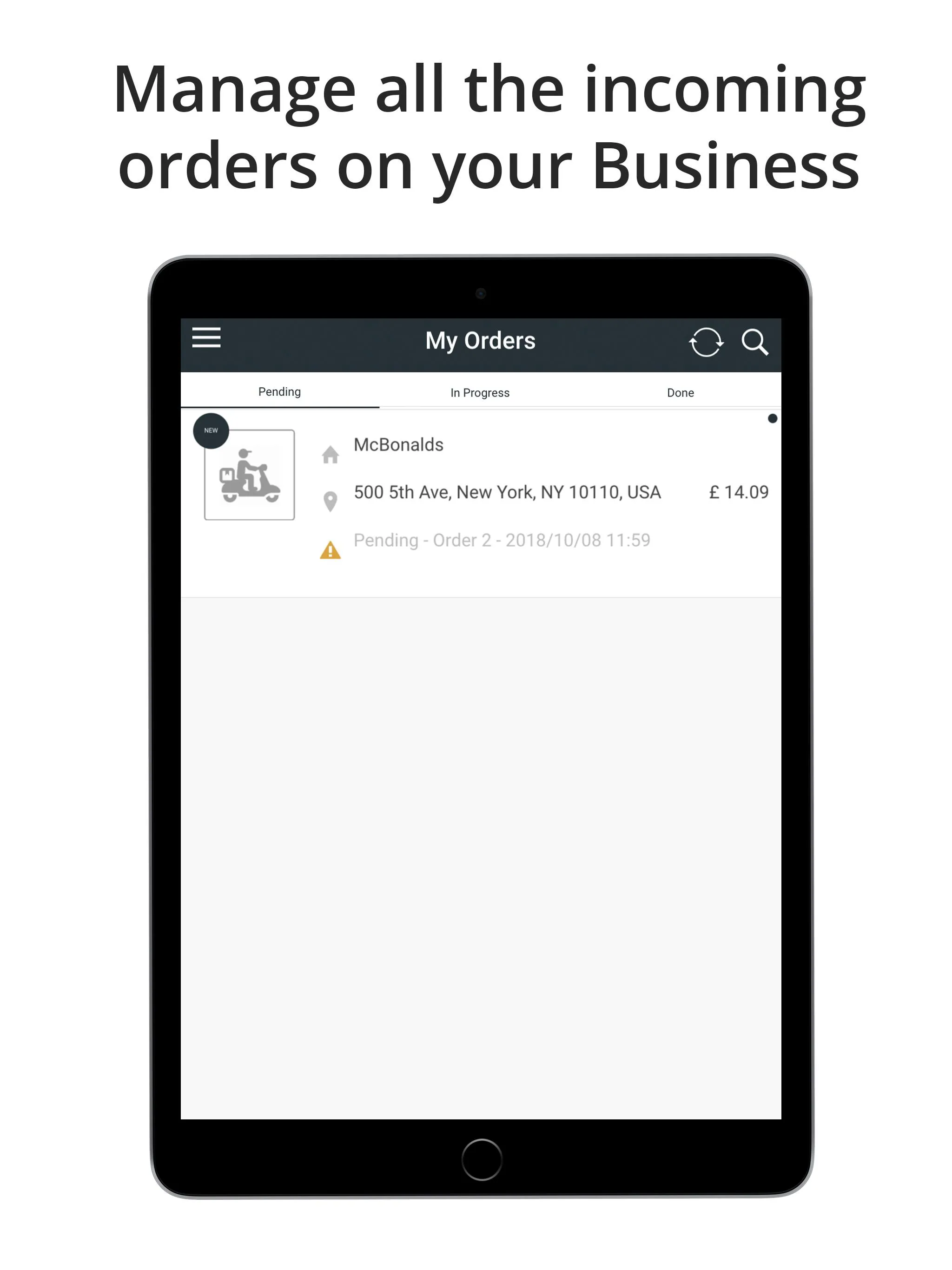 My Local Order Manager | Indus Appstore | Screenshot