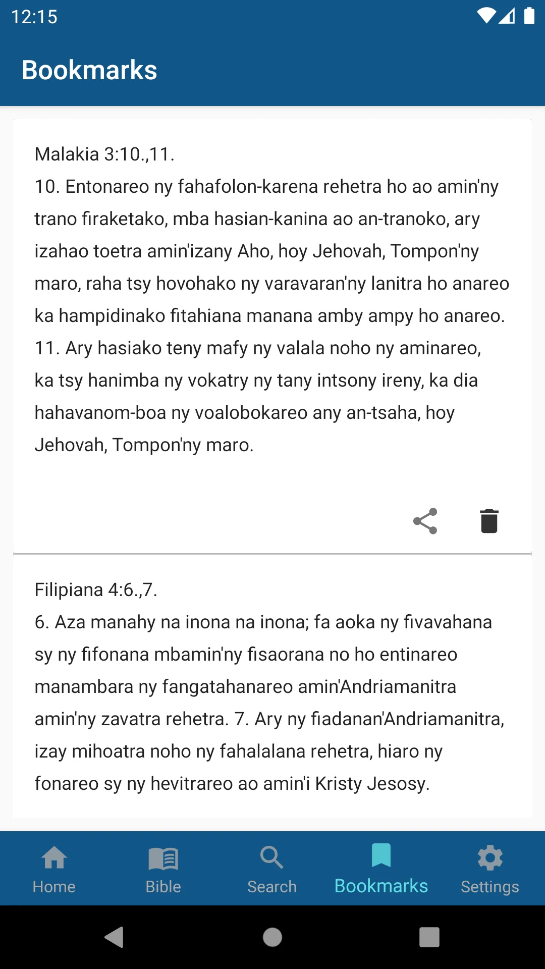 Malagasy Bible 1865 | Indus Appstore | Screenshot