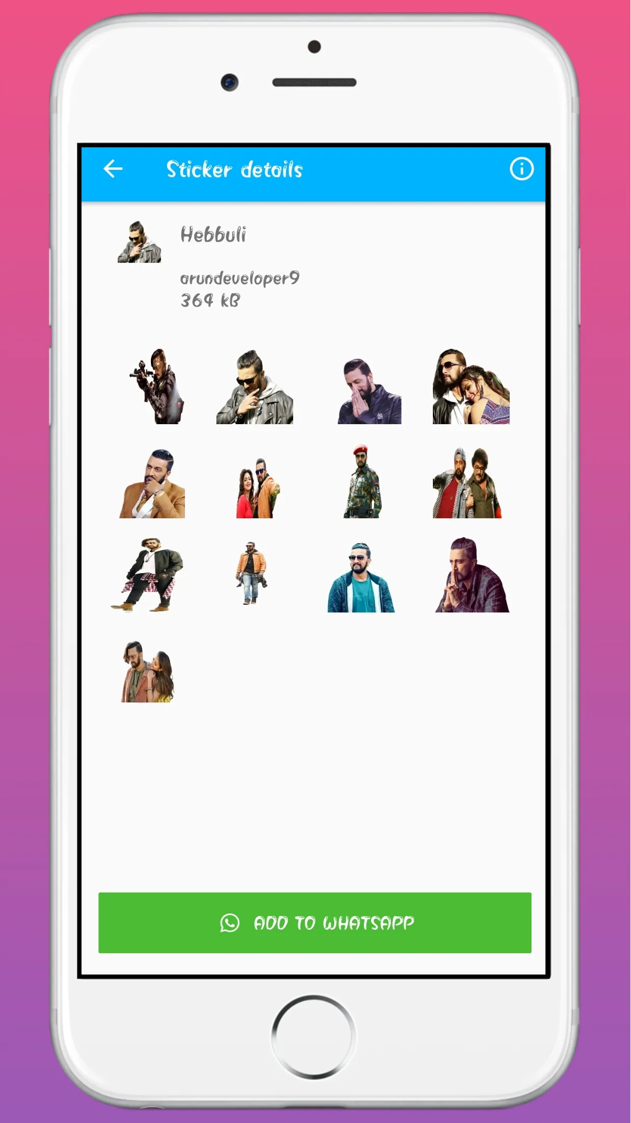 kichcha Sudeepa Stickers | Indus Appstore | Screenshot