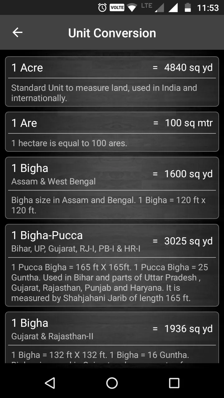 Indian Land Unit Converter | Indus Appstore | Screenshot