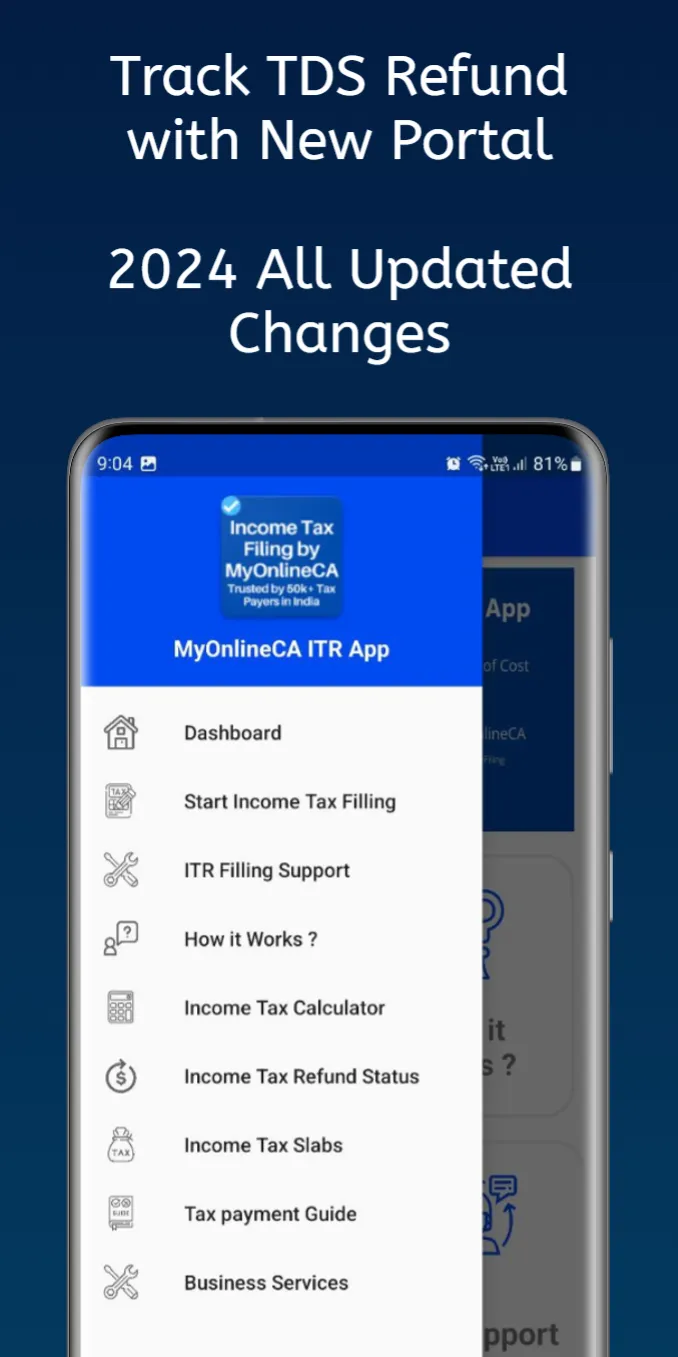 Income Tax Filing - MyOnlineCA | Indus Appstore | Screenshot