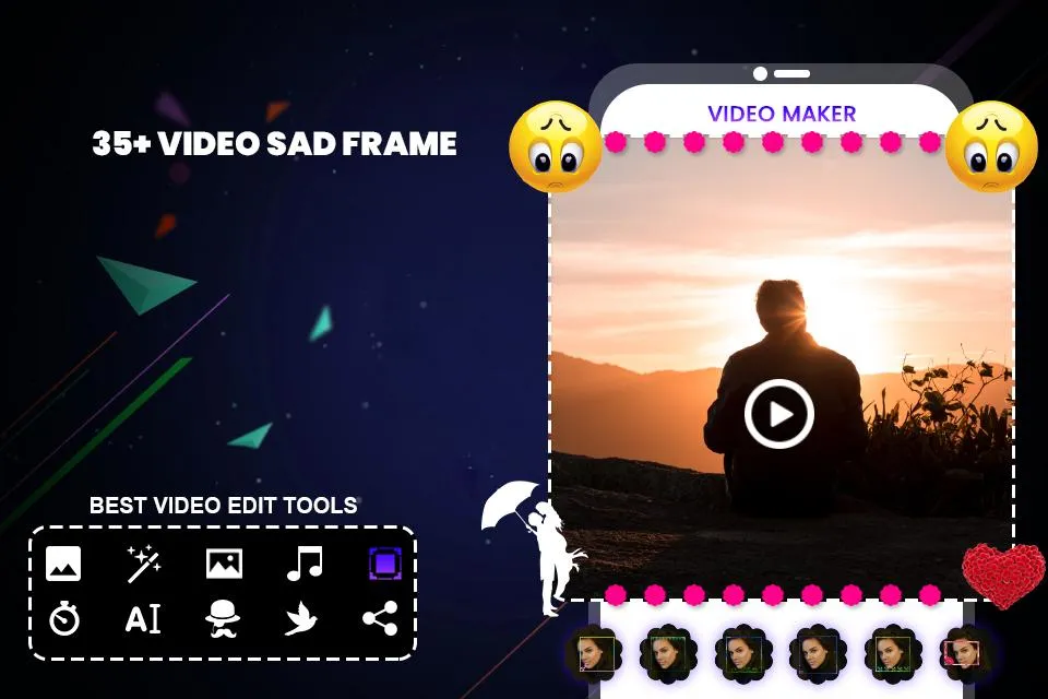 Sad Video Maker with Music | Indus Appstore | Screenshot