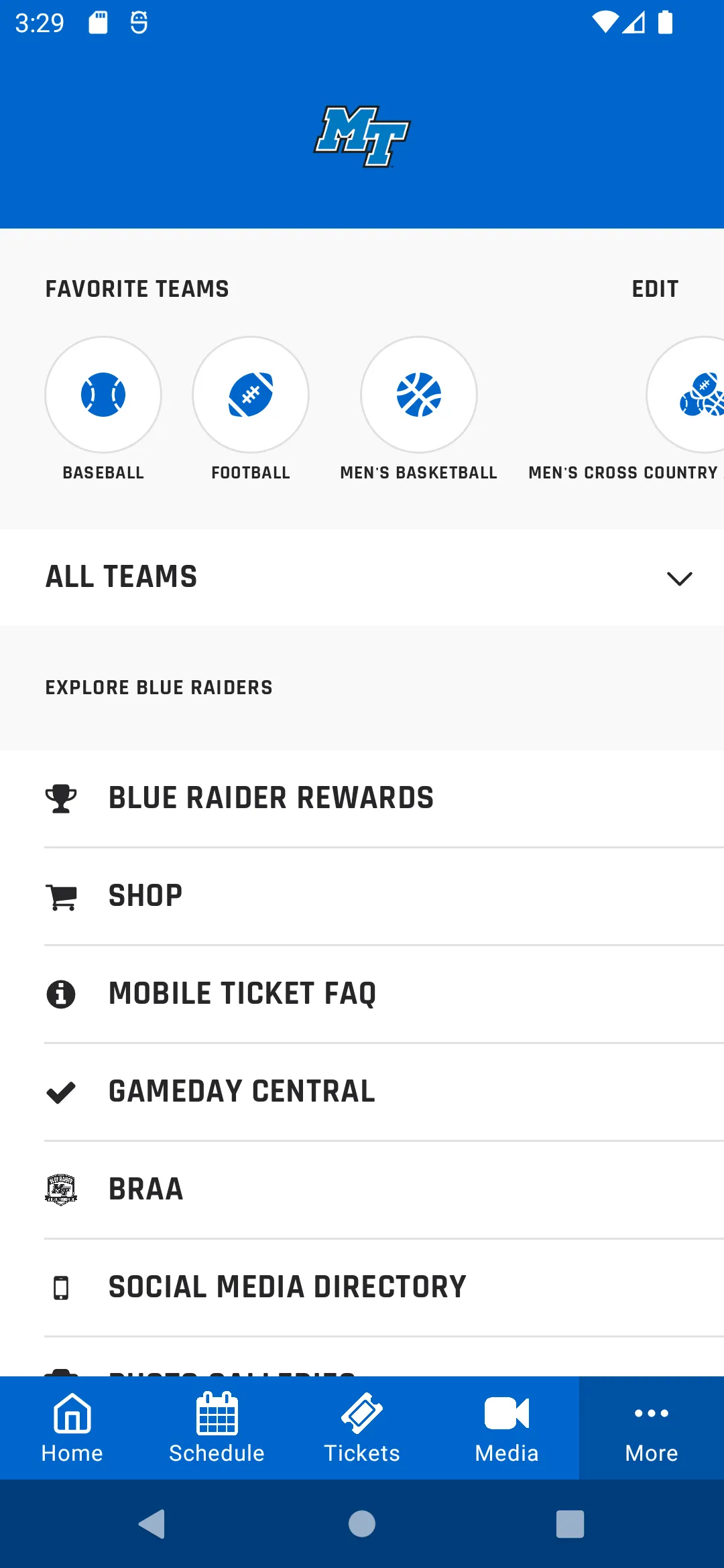 Middle Tennessee Blue Raiders | Indus Appstore | Screenshot