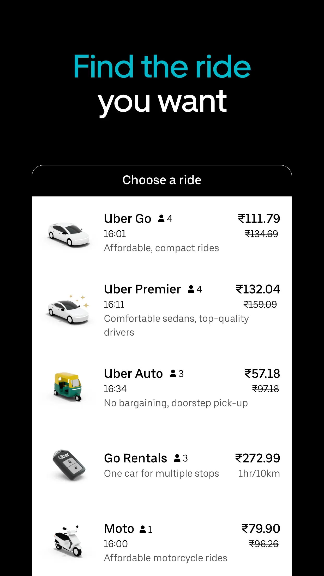 Uber - Moto, Auto & Car Rides | Indus Appstore | Screenshot