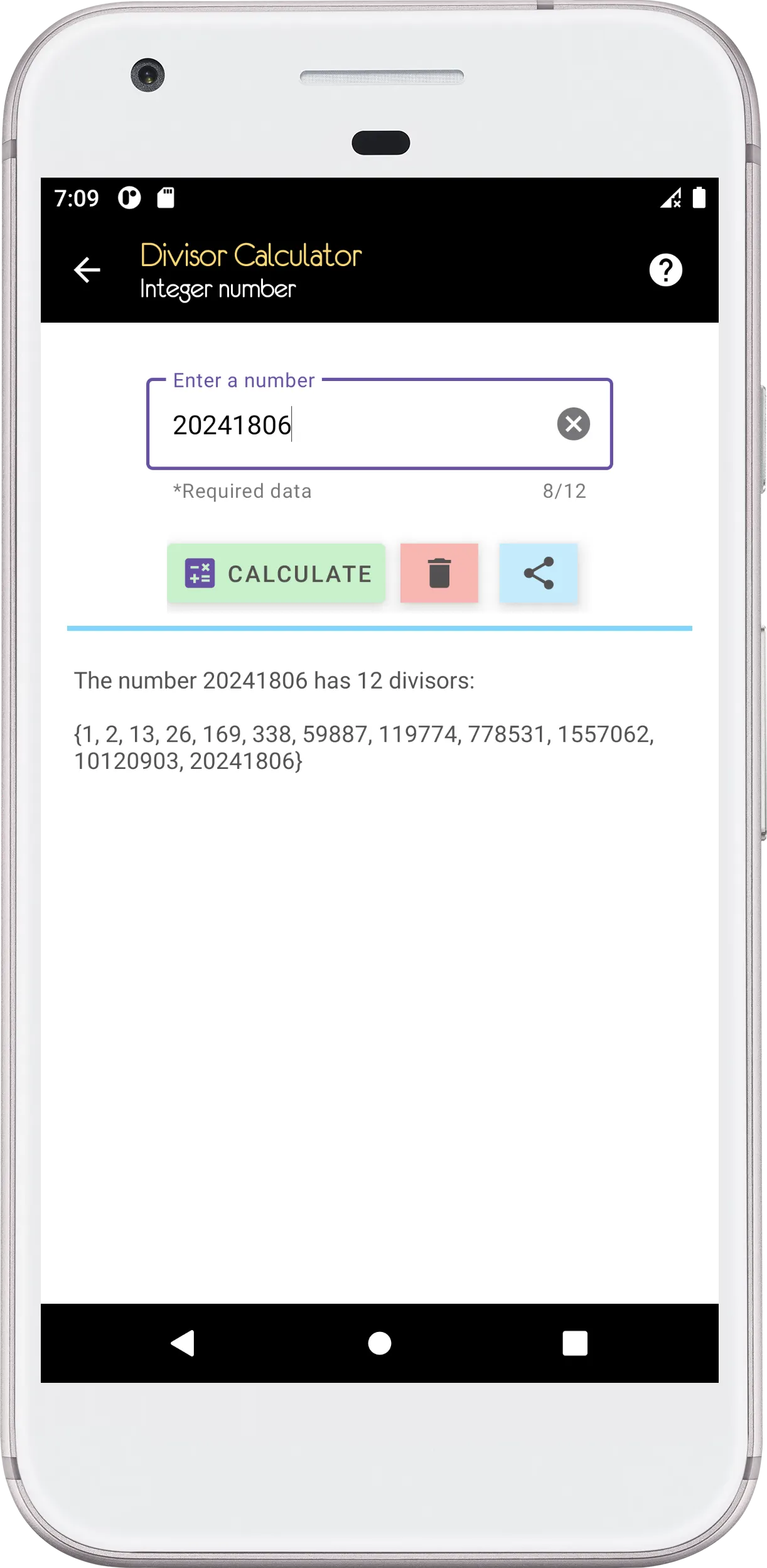 GCD - LCM Calculator & Factors | Indus Appstore | Screenshot