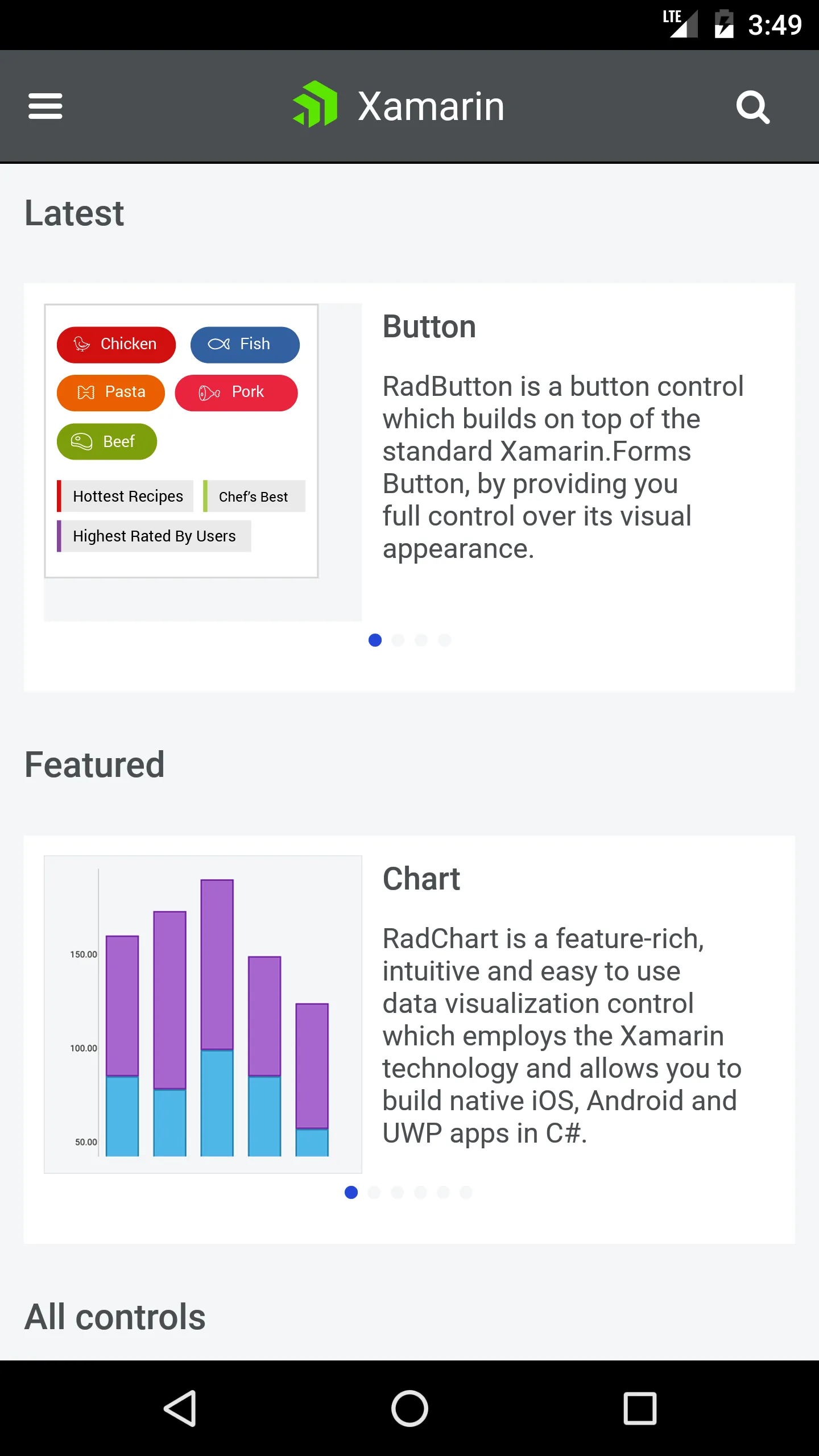 Telerik UI for Xamarin Samples | Indus Appstore | Screenshot