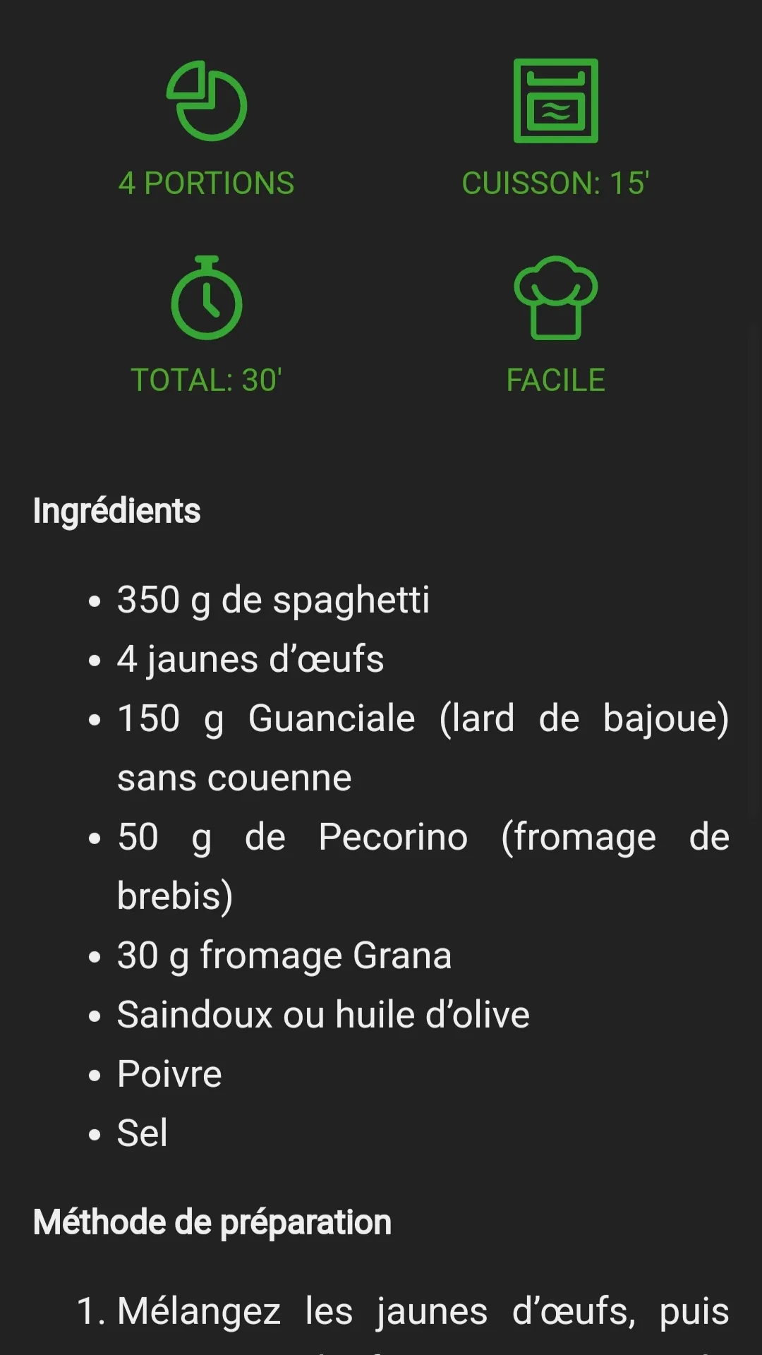 Recettes Italiennes | Indus Appstore | Screenshot