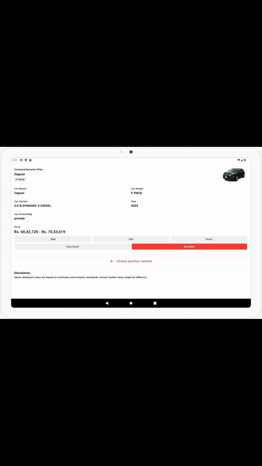 Valuevault: Used Car Valuation | Indus Appstore | Screenshot