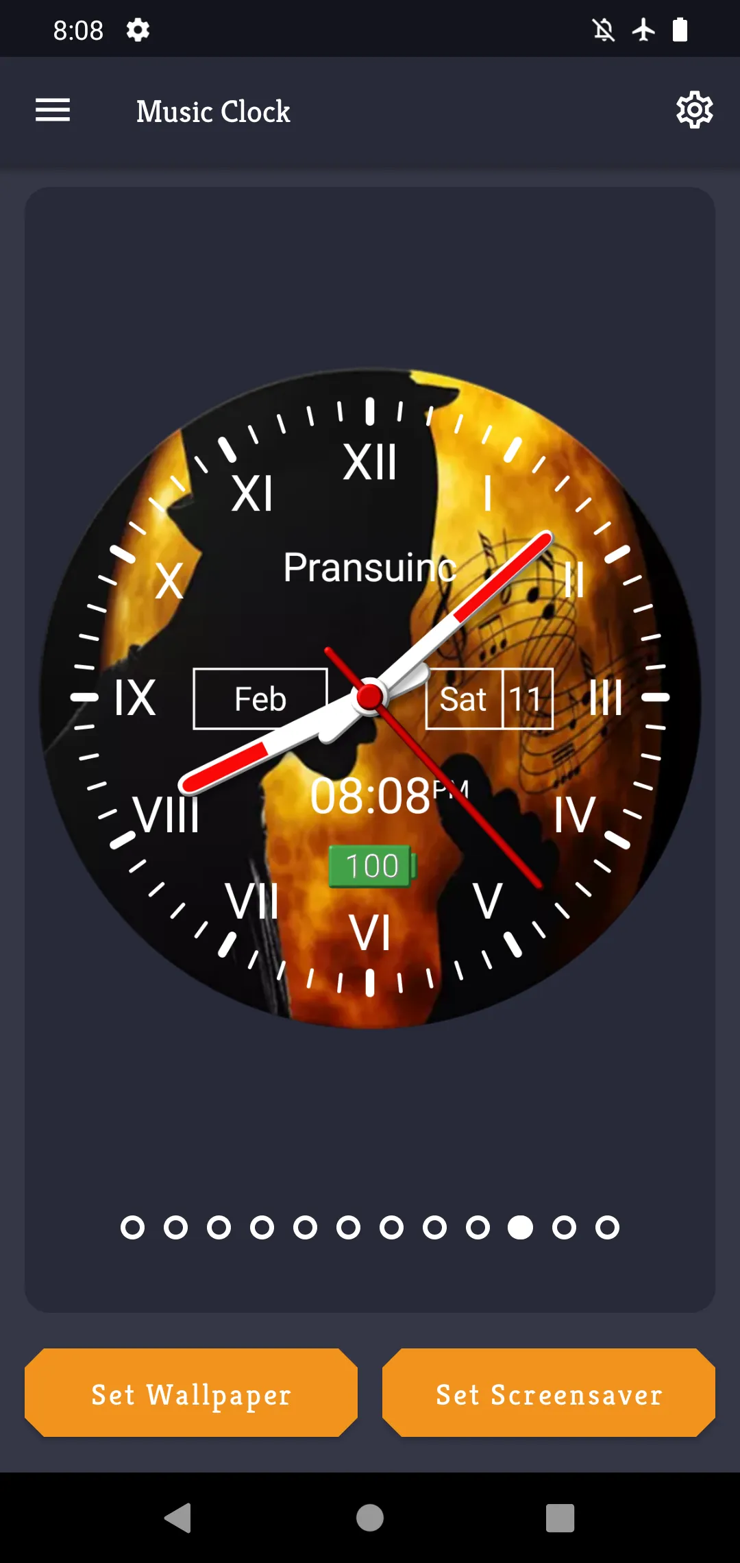 Music Clock Live Wallpaper | Indus Appstore | Screenshot