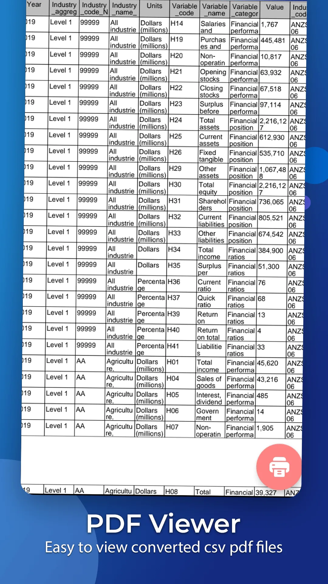 CSV Viewer: CSV File Reader | Indus Appstore | Screenshot