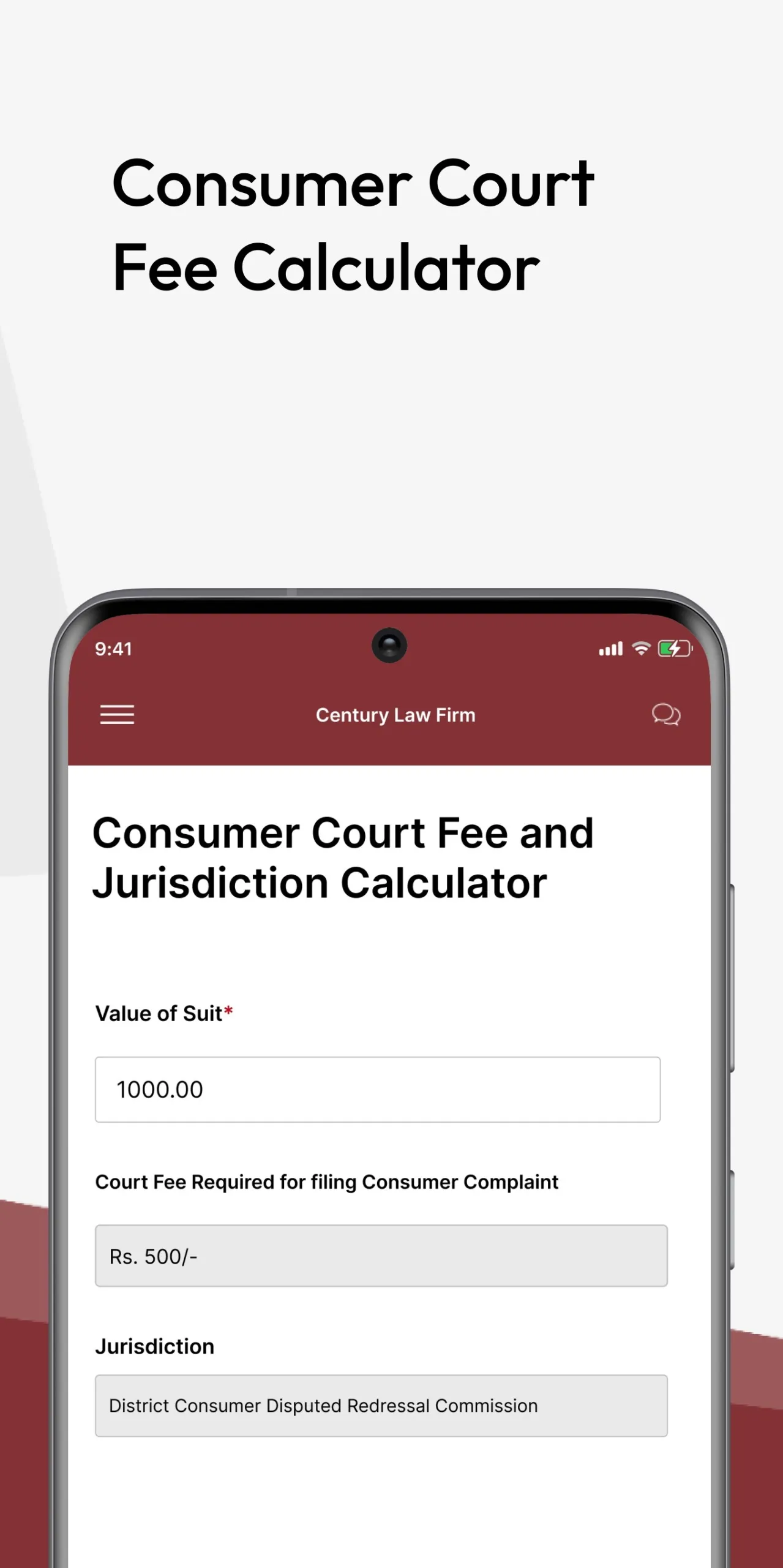 CLF Court Fee Calculator | Indus Appstore | Screenshot